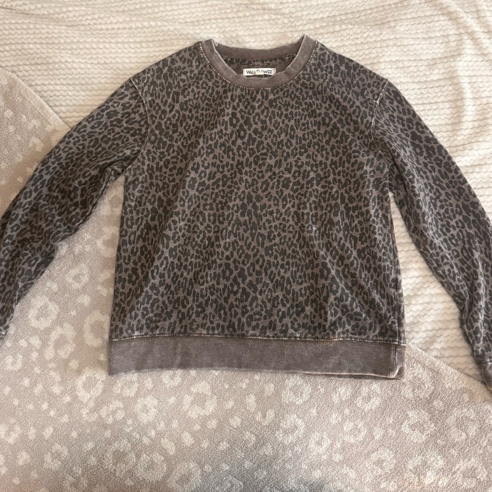 Wallflower Leopard Print Sweatshirt